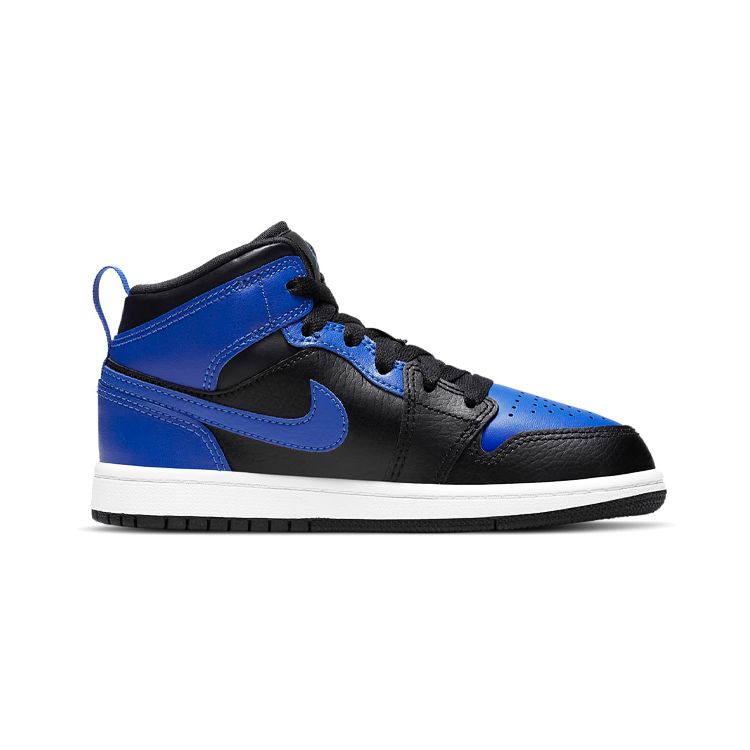 Air Jordan 1 Mid Ps Kids Black Hyper Royal White 640734-077