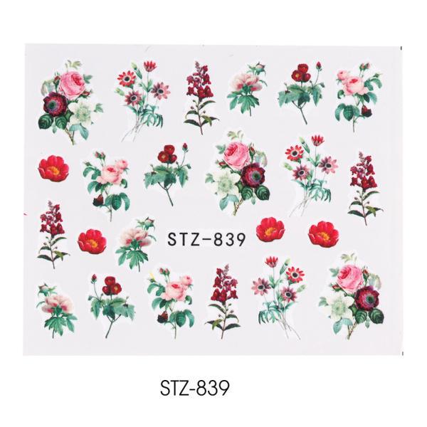 Water Nail Decal and Sticker Flower Leaf Tree Green Simple Summer Slider for Manicure Nail Art Watermark Tips