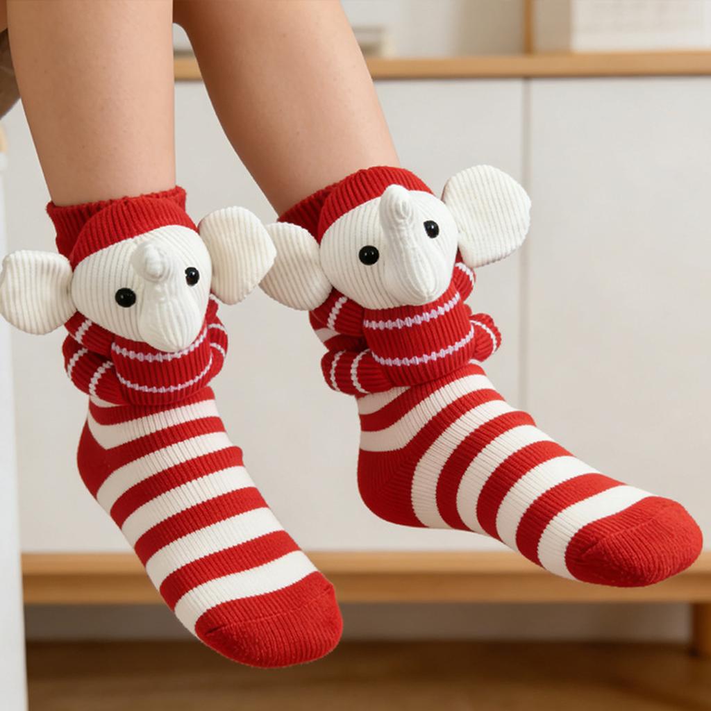 Pánské Dámské Bavlněné Vysoké Pantoflové Ponožky Teplé Termo Pletené Podlahové Ponožky s Protiskluzovými Body
