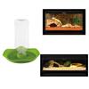 New Reptile Water Drinker Dispenser Food Bowl Lizard Feeder Round Dish Drink Bottle Lizard Lotus Flower animal feeders