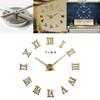 Elegante 3D DIY Römische Ziffern Luxus Spiegel Wandaufkleber Uhr Für Heimdeko