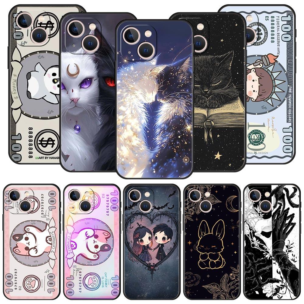 Cartoon Art Phone Case Cover for iPhone 17 16 15 14 13 12 11 Pro Max 17 Air Plus Shockproof Soft TPU Shell Fundas Capa Coque Bag
