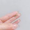 925 Sterling Silver Mini Grandmother Green White Horse Eye Zircon Stud Earrings Sleeping No Need To Take Off Small Earrings