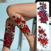 Florals Fake Tattoo Rose Flowers Temporary Tattoos 2 Sheets For Women Girls Watercolor Waterproof  Accessories