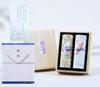 Eirakuya Incense Two Types Gift Set with Condolence Message In Luxury Paulownia Box. Low Smoke Type. Incense for Mourning Gift. Cherry Blossom and