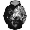 Men's Animal Wolf Graphic Prints Hoodie Hoodies Sweatshirt Streetwear Designer Long Sleeve Hooded Sports & Outdoor