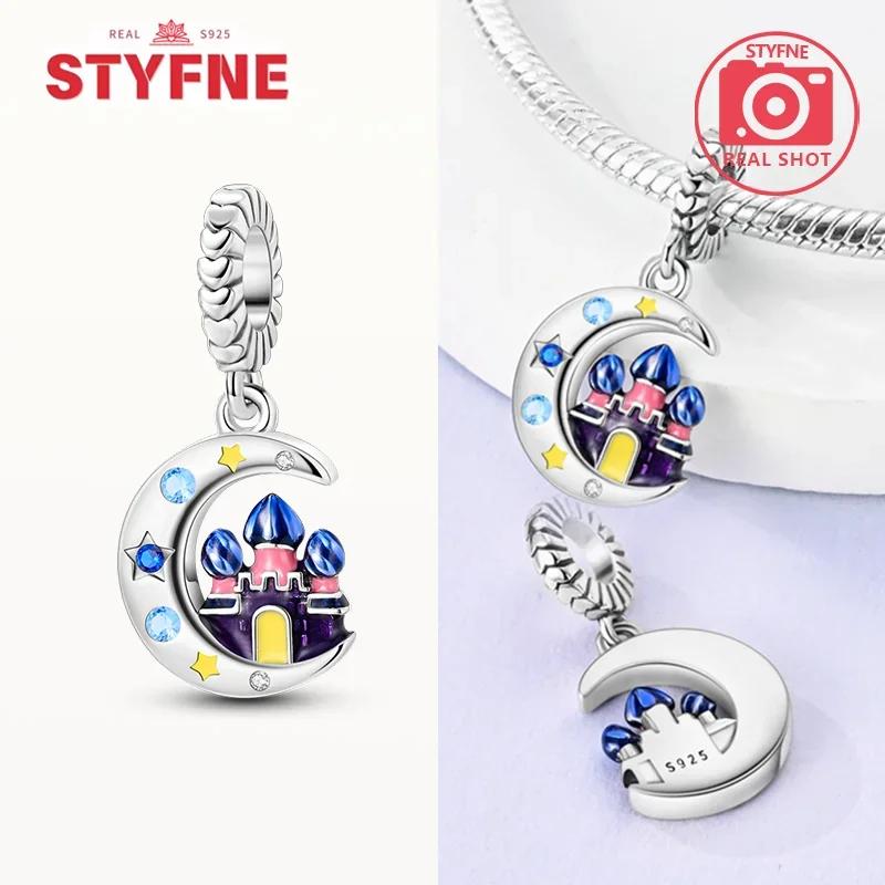 copper Moon Dangle Charm Bead Charms Sparkling Star Shape Zircon Tree of Life Bead Charms Diy Authentic Bracelets Making Fine Jewellery Gifts for Wome
