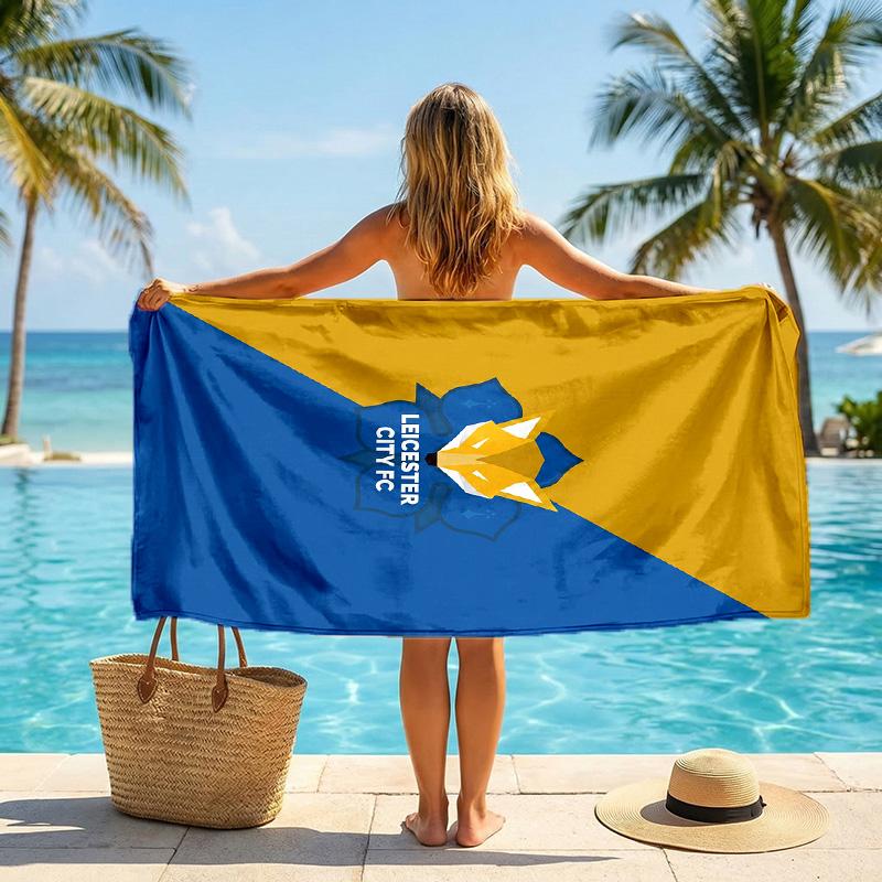 Leicester City Football Beach Towel Soft Microfiber Summer Towel Quick Dry Absorbent Towel for Beach Swimming Pool Travel