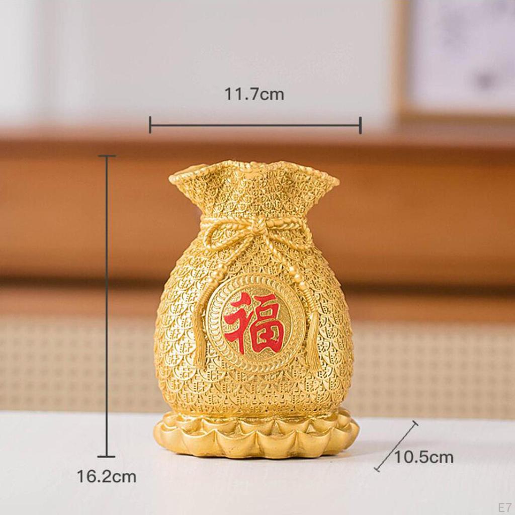 Bag Shaped Flower Vase Decorative Sculpture for Living Room Centerpiece