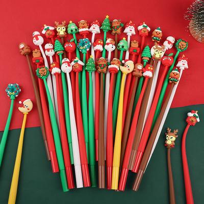 5-20 Pièces Stylos Gel Encre Dessin Animé Noël Cadeau Enfants 2025 Noël Nouvel An Fête Cadeaux Récompenses Scolaires Stylos Écriture 0.5mm