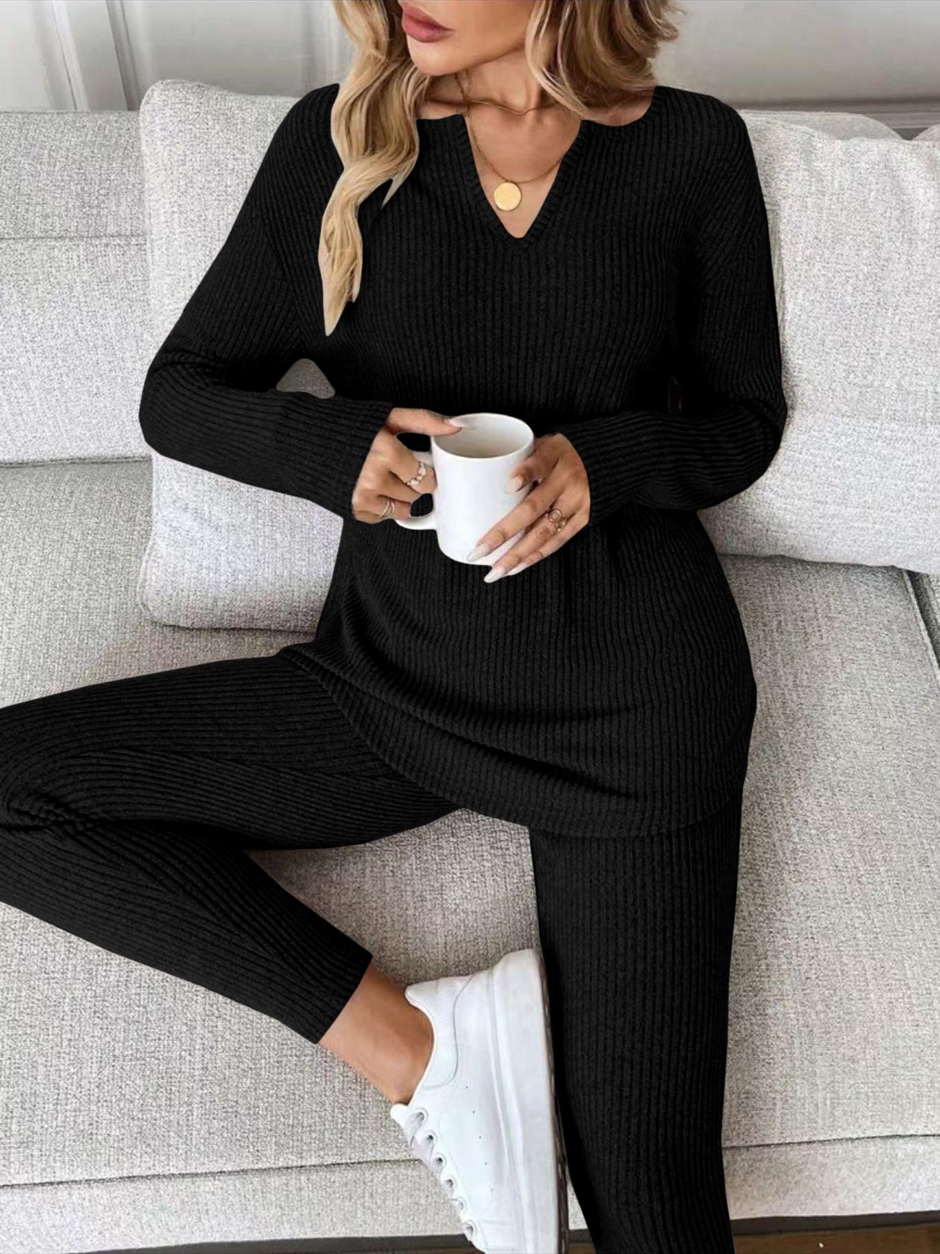 

2025 Women s Casual V-Neck Fashion Set Extra Large