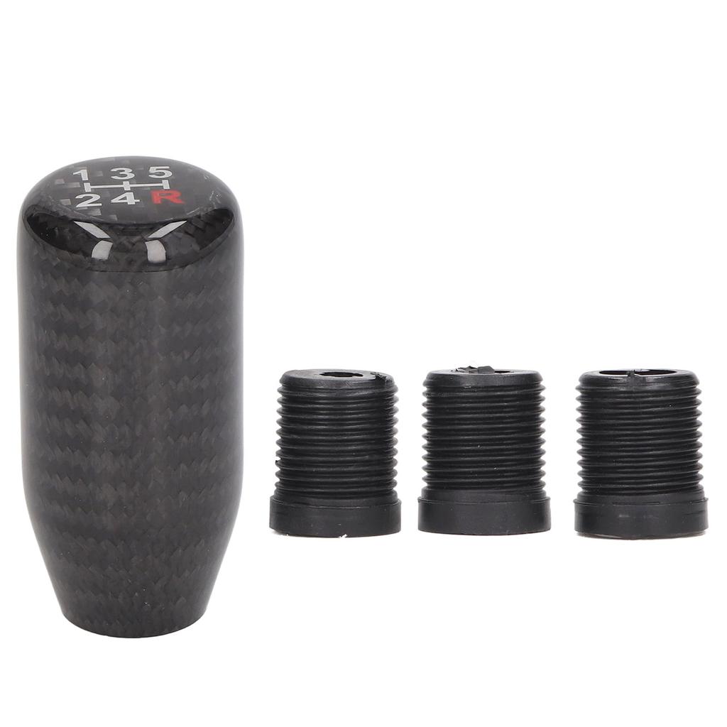Carbon Fiber Gear Shift Knobs 5 Gears Black Comfortable Touch Smooth Surface Replacement for Acura