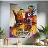 Cartoon SSmiling Friends Colorful Tapestry Wall Hanging Bohemian Wall Tapestries Mandala Wall Art Decor