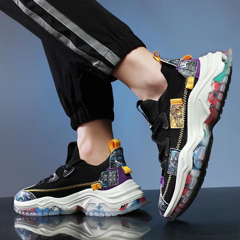 Fashion Shoes Men Sneakers Male Casual Breathable Shoes Luxury Shoes Trainer Race Shoes Fashion Loafers Sport  Running Elastic Shoes