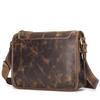 Men's Fashionable Single-shoulder Crossbody Bag, Men's Retro Oil-wax Genuine Leather Messenger Bag