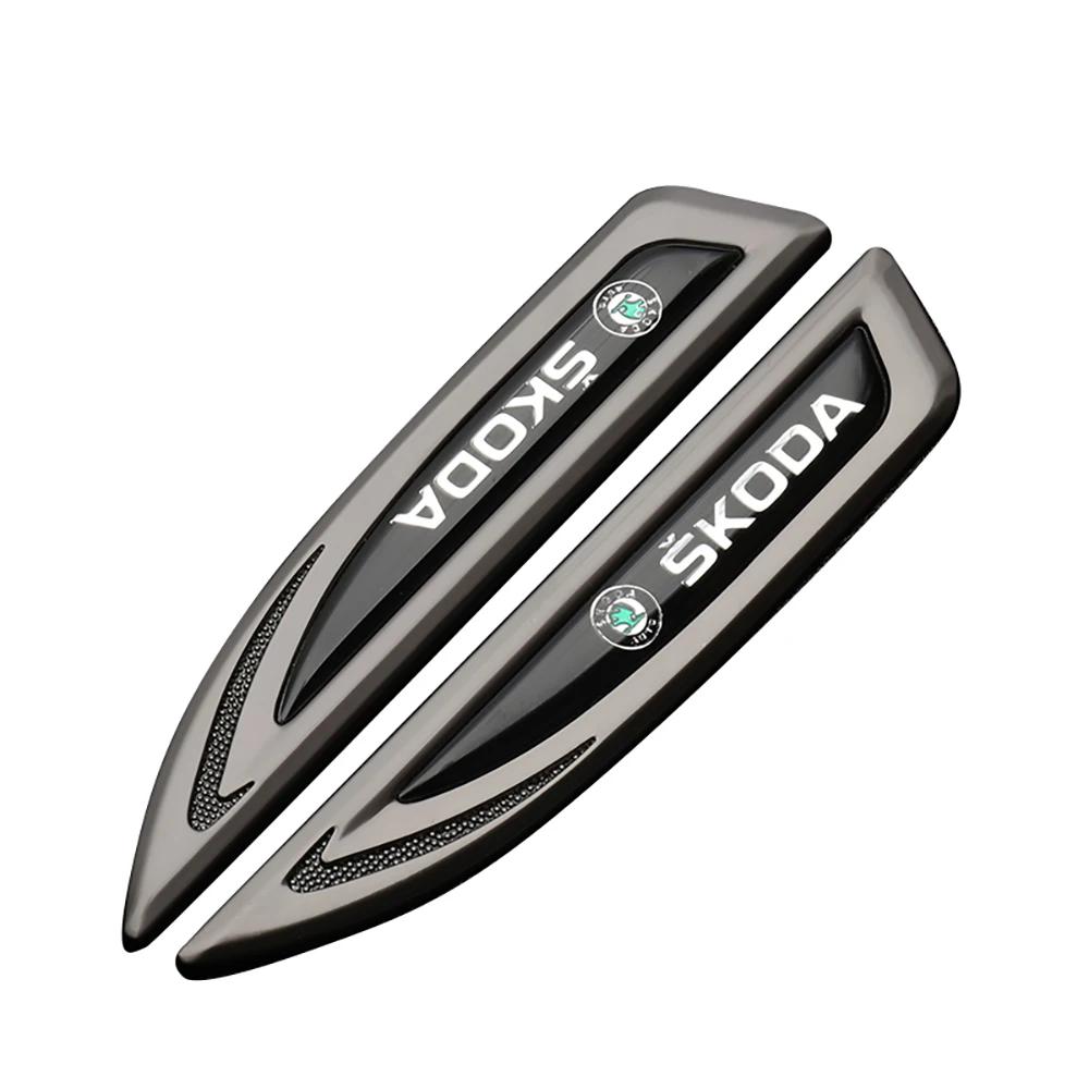 

Car Sticker 2025 Hot 2Pcs Car Styling Metal Side Fender Knife Badge Stickers Accessories For Skoda Octavia Rapid Fabia A7 Superb коричневый