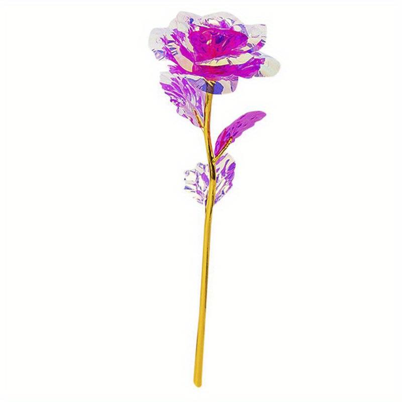 10pcs Artificial Gold Foil Rose Flower Full Blossom Presents, Romantic Gift for Her, Creative Thanksgiving Mother's Day Valentine's Day Women's Gift