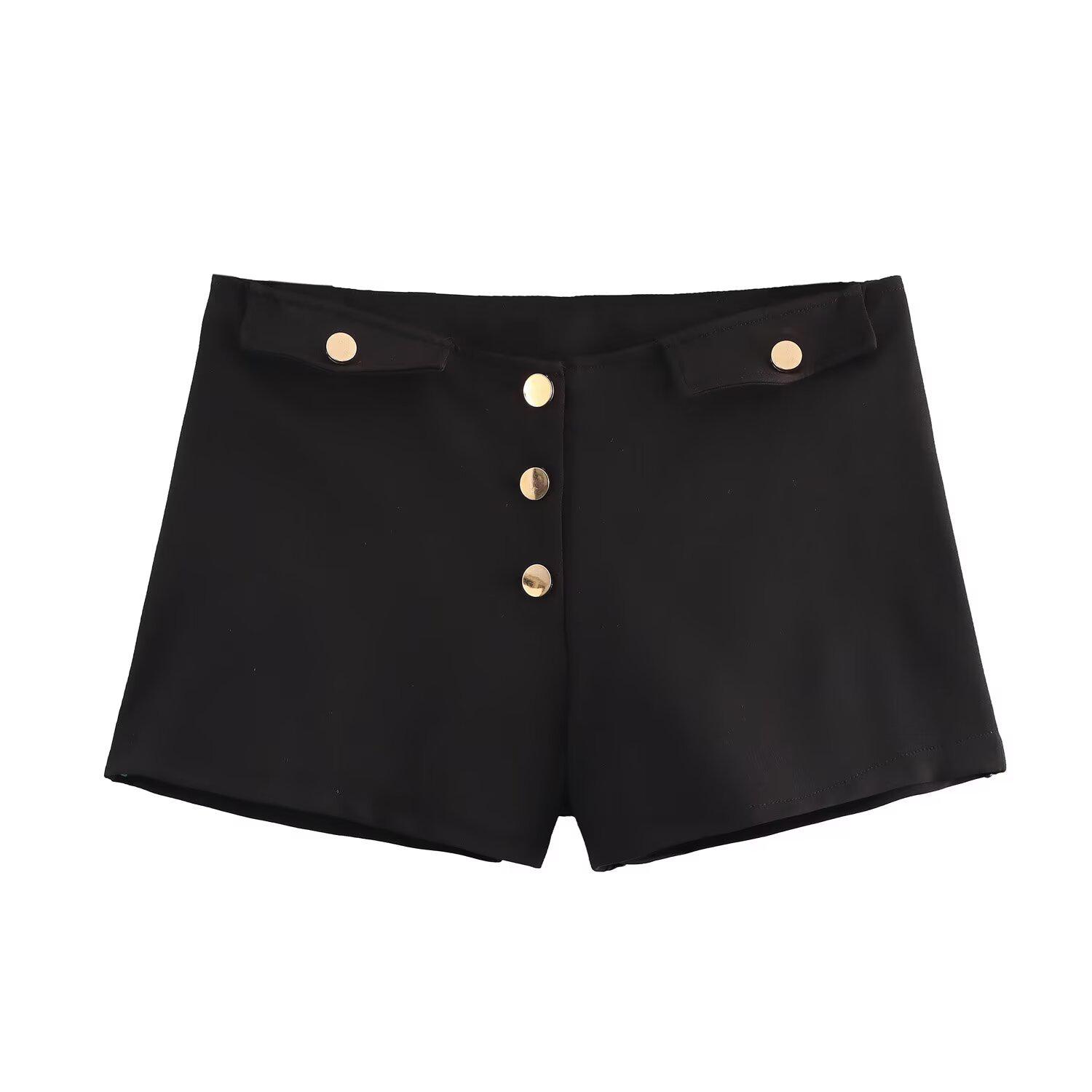 

Женская мода весна 2025: Сексуальные универсальные шорты с низкой посадкой Small чёрный