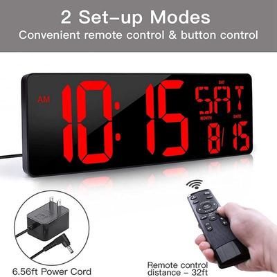 Clock 16.5 Inch LED Display Count Electronic Clock Home Office Classroom Wall Clock Multifunctional Large Digital Timer