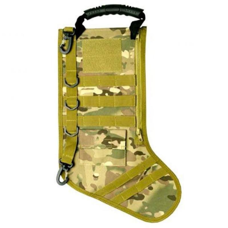 

Тактичні різдвяні мішки для панчох Прикрашені різдвяні панчохи Прикраси для різдвяних панчох Спорт на відкритому повітрі Дорослі різдвяні мішки для панчіх. камуфляж зелений колір