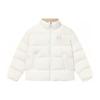 Letter Logo Printed Stand Collar Casual Loose Down Jacket Women Outerwear Cloud-Mushroom-White F11W349907FWT