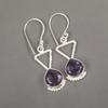 Cercei ametist Bijuterii cu pietre prețioase, cercei din argint 925 solid, cadou pentru femei Cercei lucrați manual