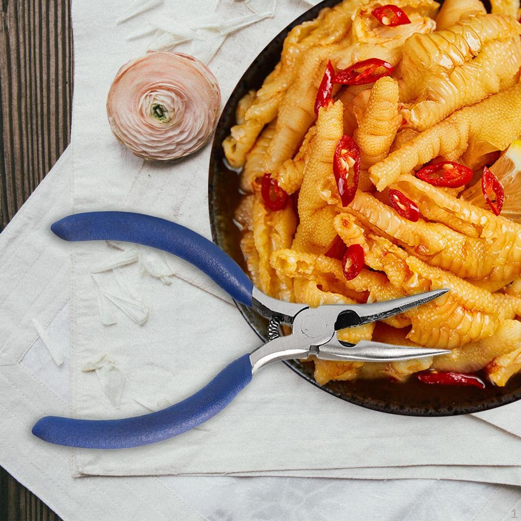 Kleště s dlouhým nosem Kuřecí nohy bez kostí s pohodlným uchopením 5palcový nástroj na odstraňování šperků Kleště na šperky pro