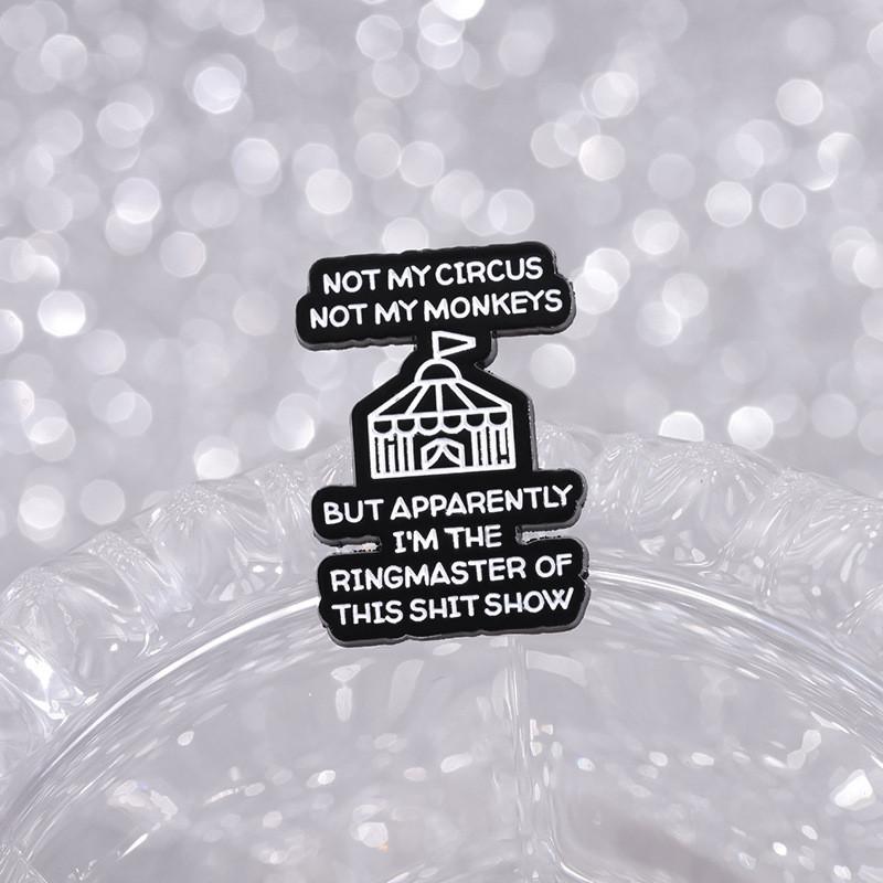 Creative Enamel Black Badge Featuring Stylish Letters For Wearers Fashionforward