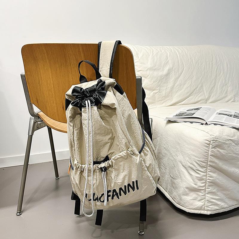 Повседневный модный уличный рюкзак на шнурке портативный рюкзак большой вместимости школьная сумка студенческая сумка уличный рюкзак для commuters простой хаки