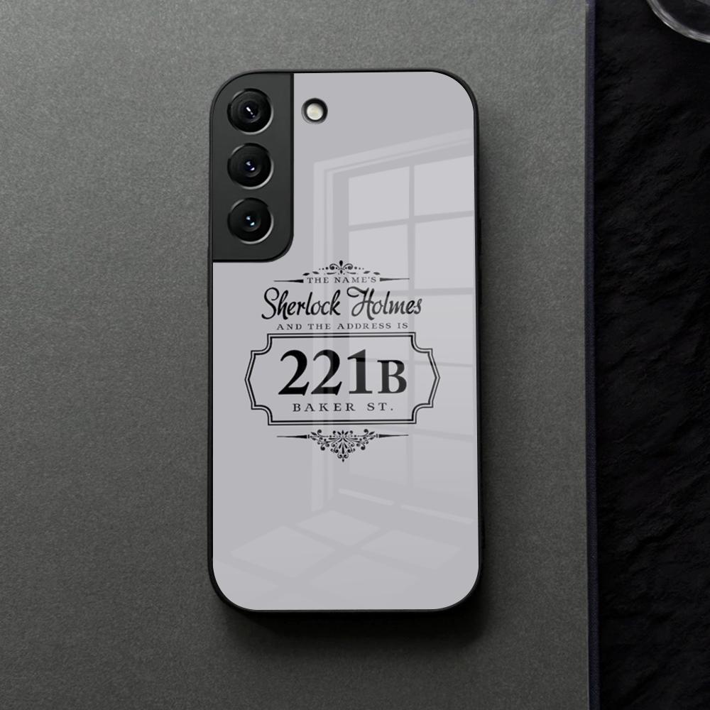 221b-SherlockS-H-Holmes-TV Phone Case Glass For Samsung Galaxy S21 S25 S22 S20 S24 S23 Ultra Fe Plus A16 A34 A54 A24 Coque