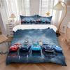 Cars Rain Printed 3pcs Bedding Set Soft Microfiber 1 Duvet Cover And 2 Pillowcases Home Bedroom Decor Xmas Gift Q1796