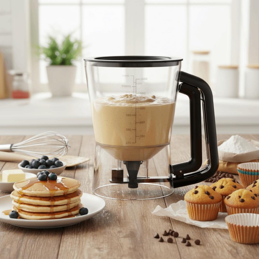 Handheld Pancake Batter Dispenser Drip-stopping Valve Cupcake Batter Dispenser Waffle