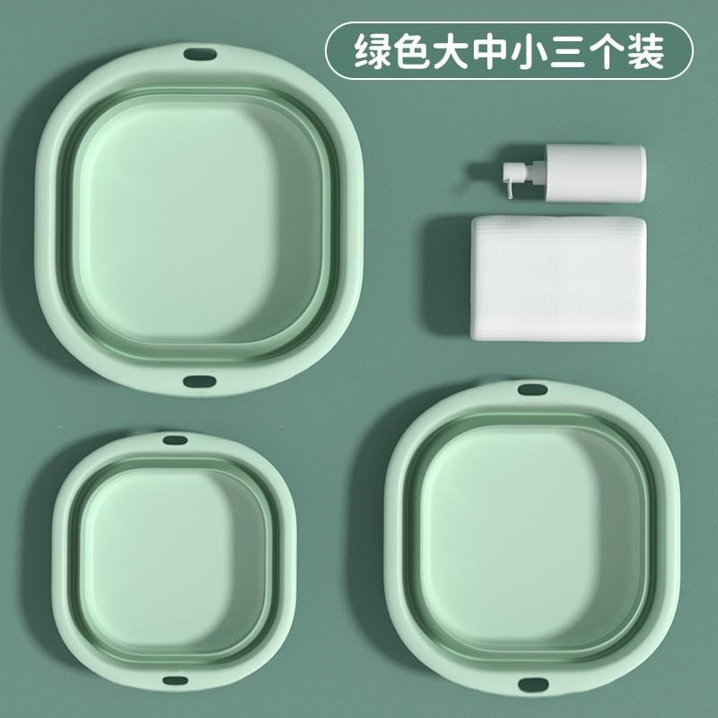 Foldable Plastic Wash Basin Dormitory Travel Camping Compact Collapsible Sink Small Medium Large Size