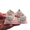 Cute Flocking Animals Are Angry, Little Rabbit Keychain Flocking Car Pendant, Mobile Phone Chain, Bag Pendant for Friends