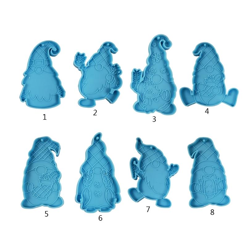 Craft Epoxy Mold Handmade Jewelry Pendant Resin Casting Moulds Dwarf Doll Gnome Keychain Resin Mold Silicone Texture