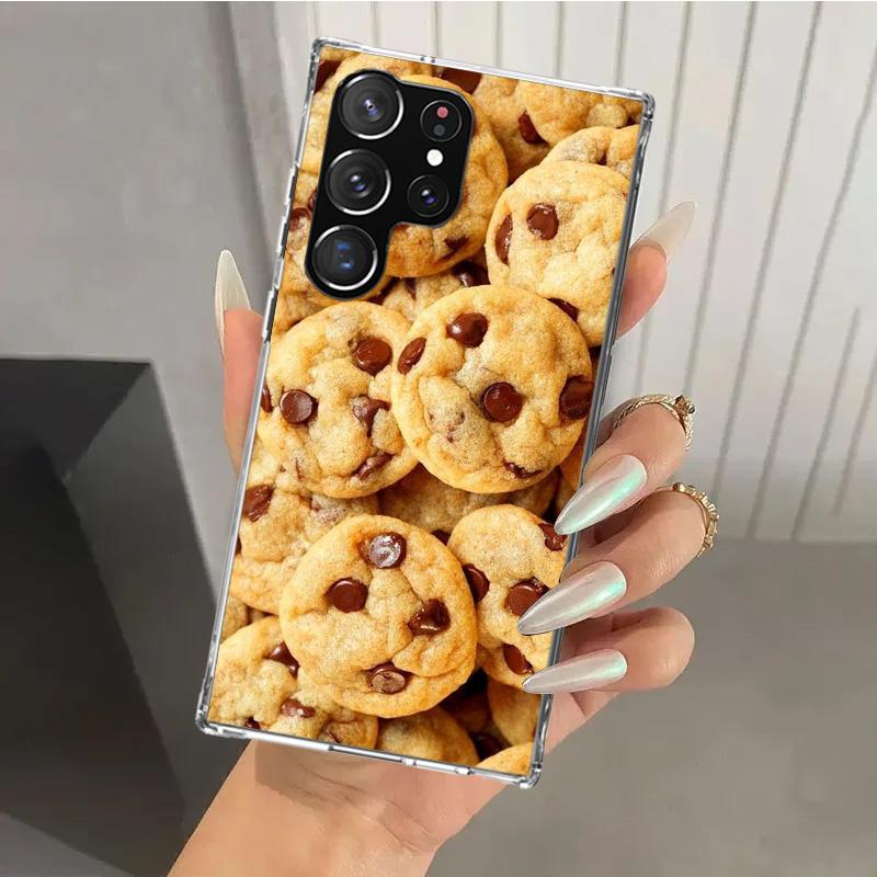 Food Fries Beer Cheese Sushi Cookie Phone Case for Samsung Galaxy S26 S24 S23 Ultra S25 Edge S22 S21 Plus S20 FE + Soft Print Sh