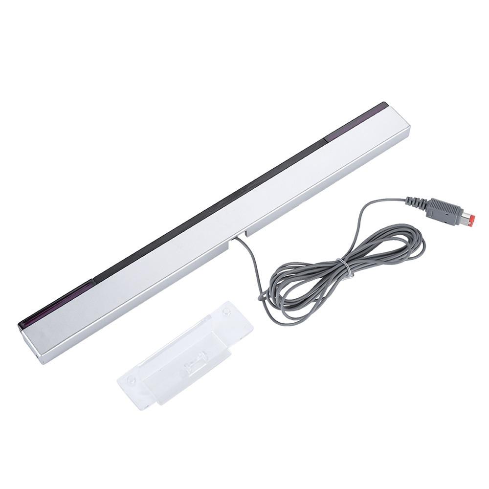 with Stand Infrared IR Sensor Bar Silver Signal Ray Sensor Wired Receiver  for Wii U Console