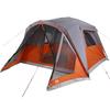 VidaXL Family Tent and Porch 6 Person Grey Orange Waterproof, Tent, Garden Tent, Outdoor Shelter, Tent of 94550