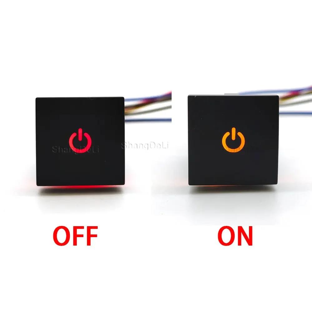 1PC Car LED DRL Light Packing Radar Power On Off Camera Music Switch Push Button For VW Golf 6 MK6 Jetta Scirocco Accessories