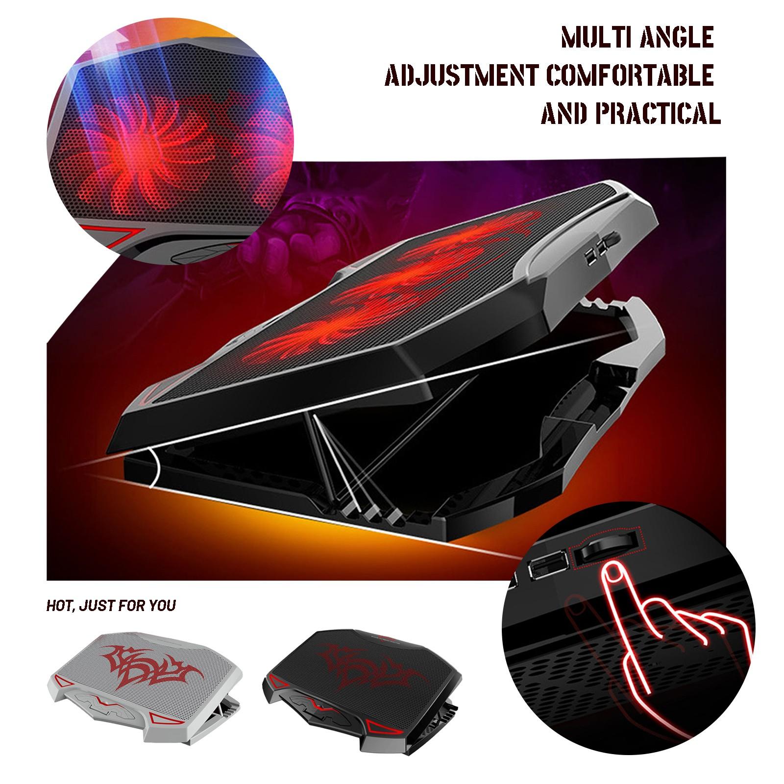 

Подставка для ноутбука, кулер, 3 вентилятора, игровая подставка, бесшумные порты USB, тонкий корпус