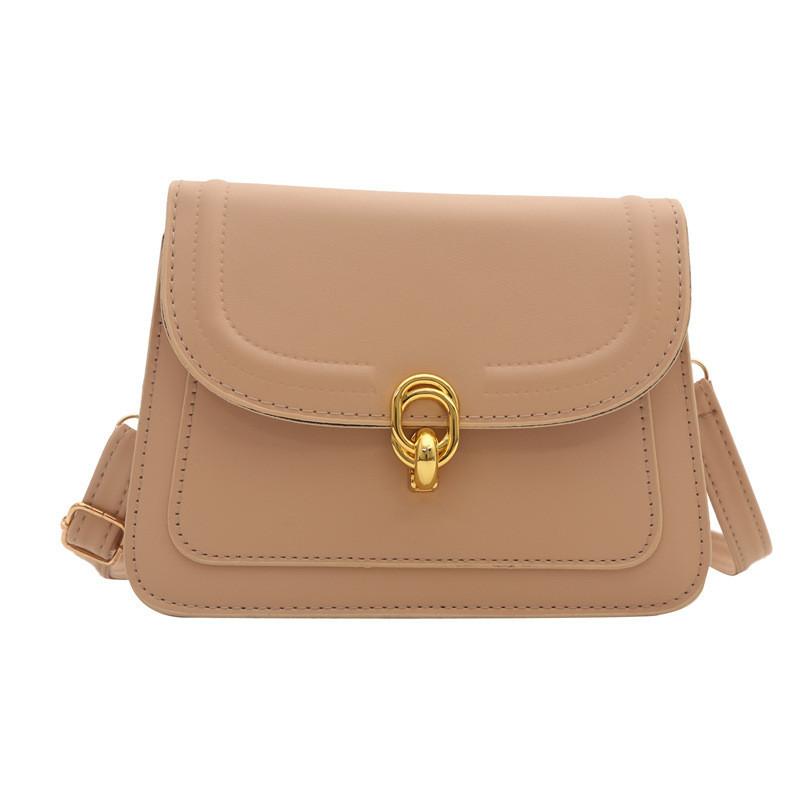 Trendy Street Style Small Square Pu Crossbody Bag For Women With Lock Closure
