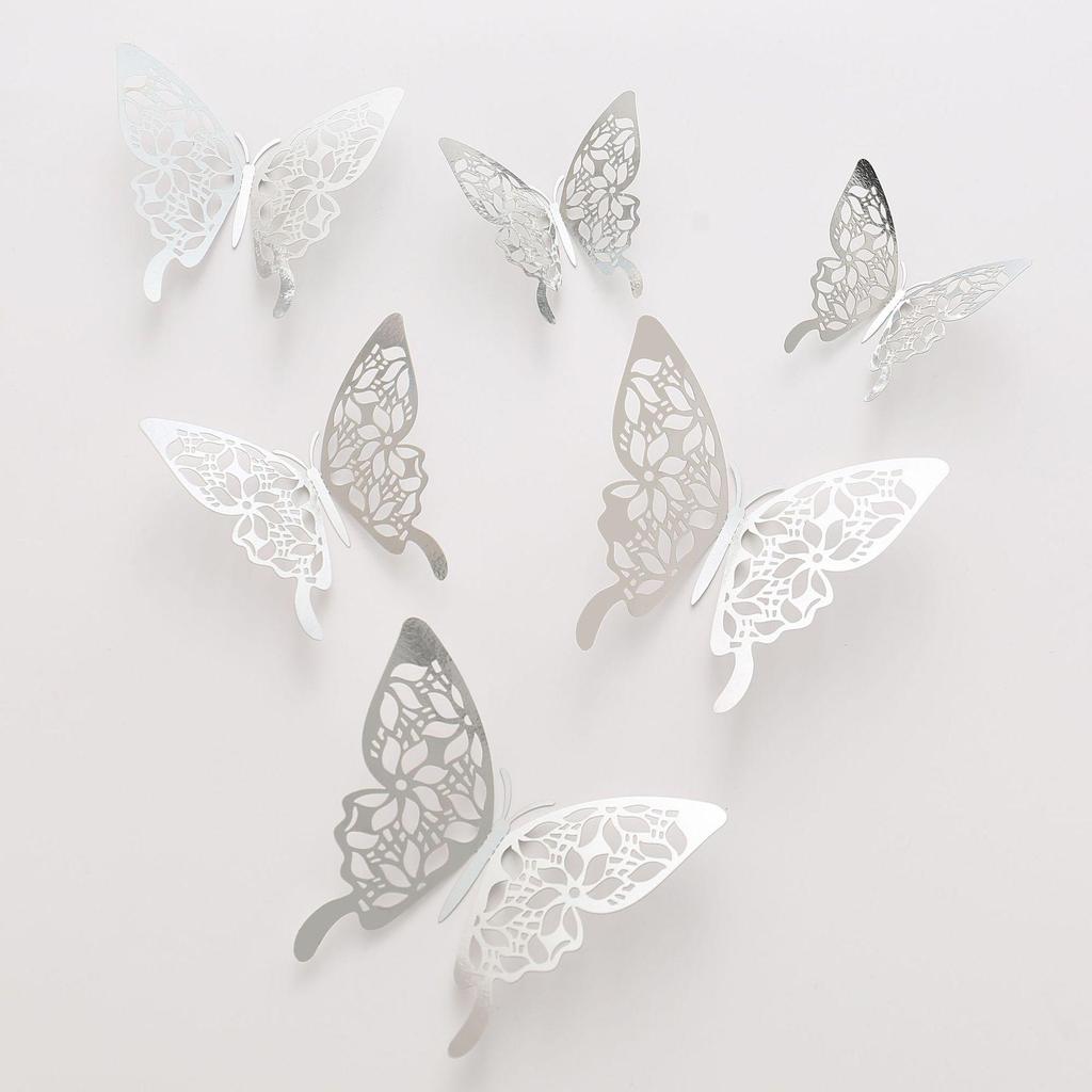 3D Butterfly Wall Stickers: Three-Dimensional Hollow Design, Cartoon Creative Decor for Living Rooms and Holidays
