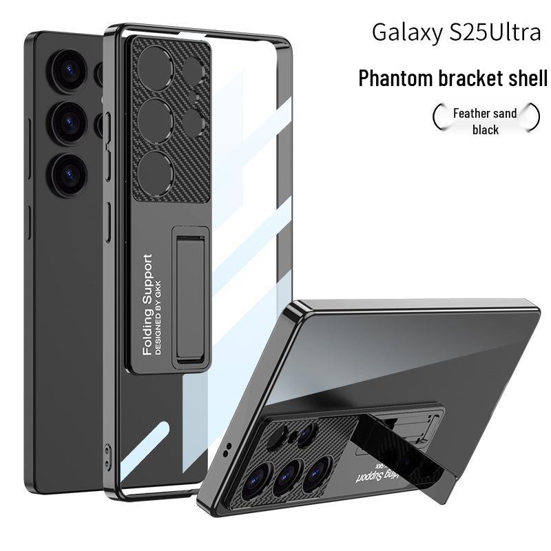 Samsung S25 Ultra Case: Transparent, Ultra-Thin Plated Phantom with Precise Holes & Stand