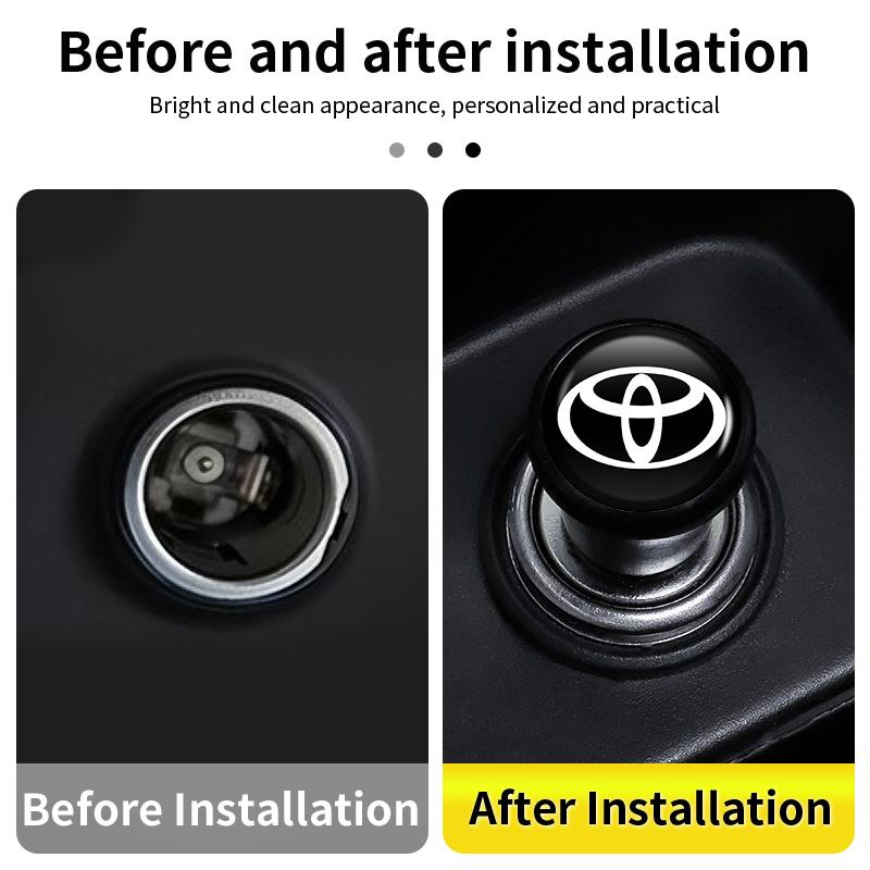 CKS1 Car Cigarette Lighter Cover 12V Lighter Plug Socket For Toyota Corolla Yaris Camry Prius RAV4 CHR Hilux Aygo Avensis Accessories