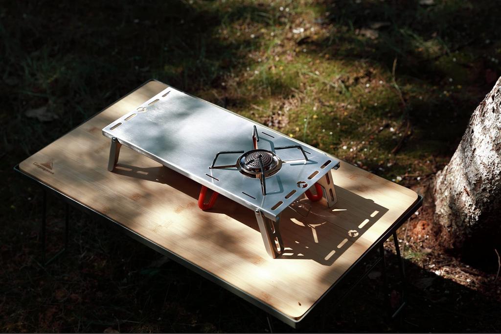 CAMPING MOON Solo Kitchen Regler für ST-310 und ST-340 Kocher, Solo Tisch, Edelstahl, mit Aufbewahrungstasche, Campingküche SOLO KITCHEN SK-310