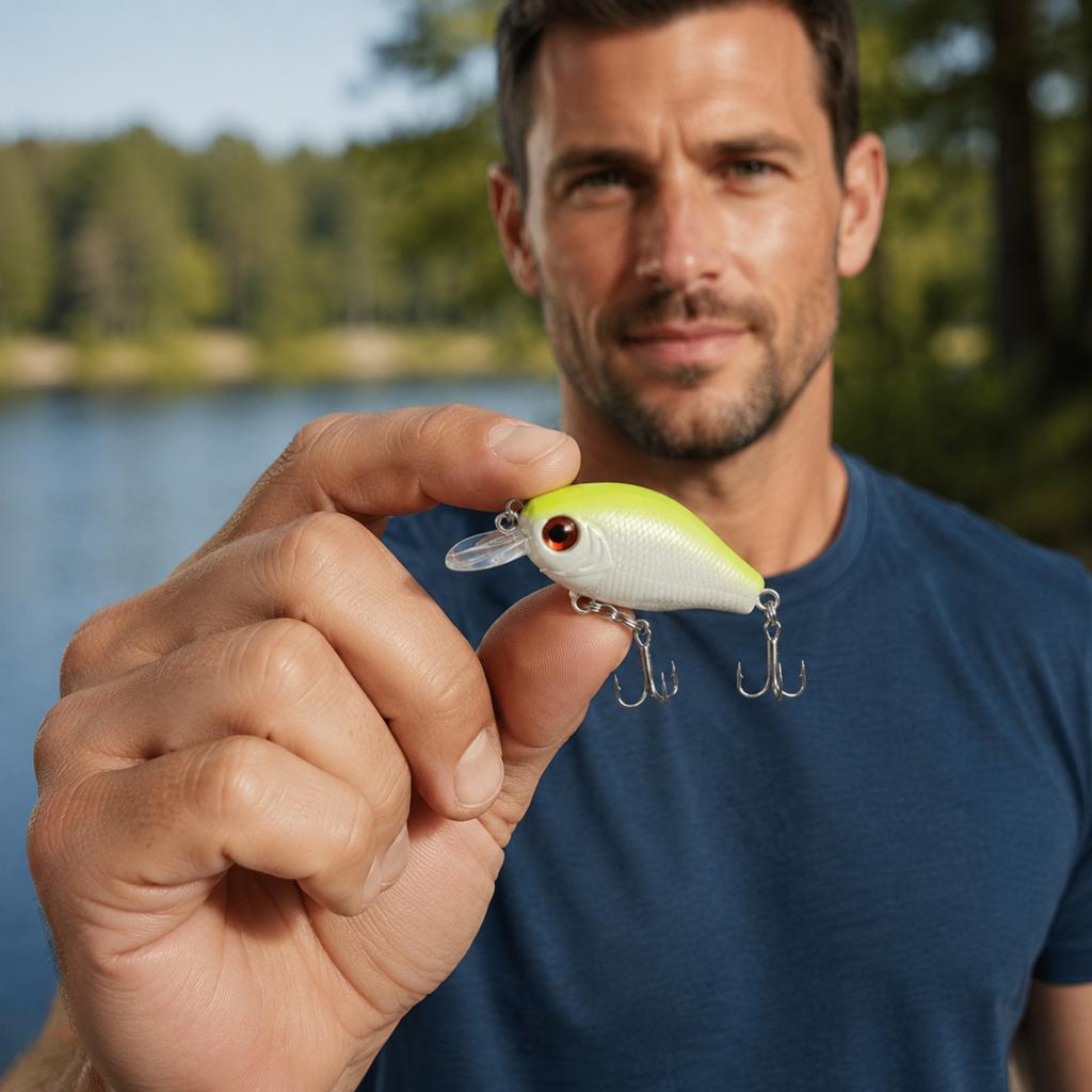 Fishing Lure Crankbait Hard Bait Artificial Bionic Fish Shape Lure with Treble Hooks for Freshwater Fishing Tackle