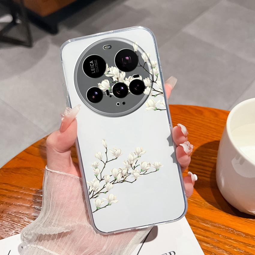 Husă Transparentă Pentru Telefon Pentru Xiaomi 15 Ultra 15T Mi 12 10 11 Modele Trandafir Romantic Silicon Moale Calitate Înaltă Anti Cădere Carcasă Protectoare Pentru Carcasă Xiaomi