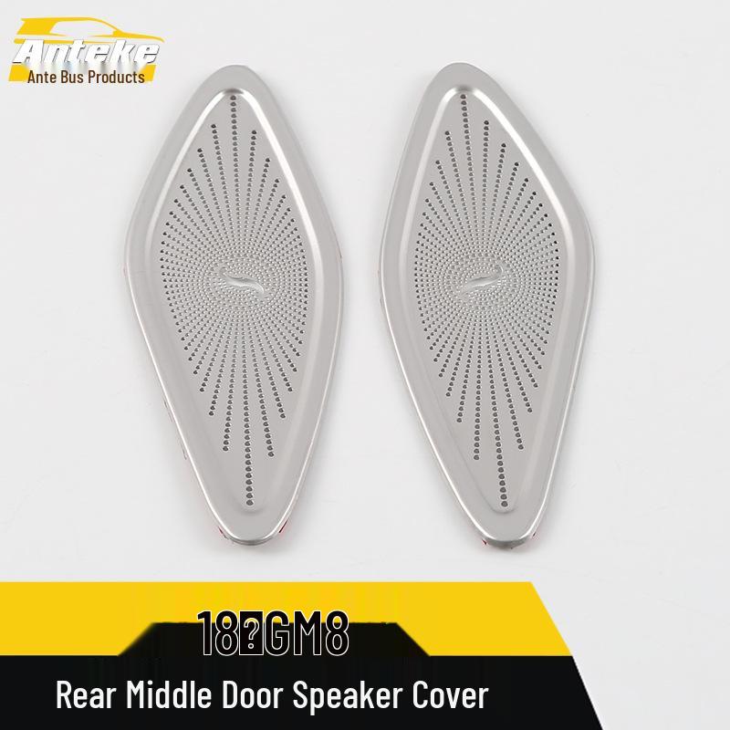 Stainless Steel Rear Door Speaker Cover for 18 GM8 - Third Row Audio Decorative Patch