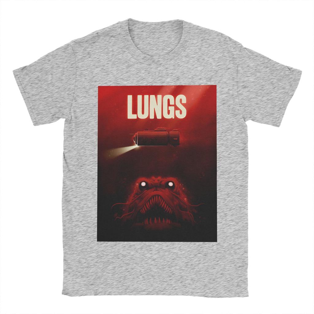 Casual T Shirt Beach Lungs Iron Lung Game Poster Leisure T Shirts Cotton Tee Shirt for Unisex Classic Pattern Short Sleeve Clothing