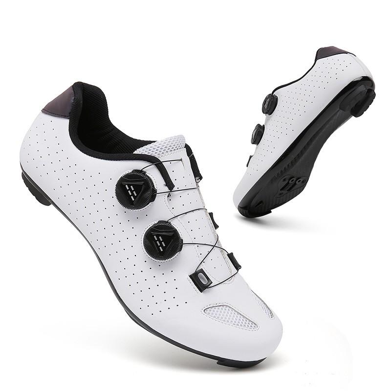 Road Cycling Shoes With Stiff Sole Mountain Bike Clipless Flat Pedal Compatible Breathable Unisex Footwear